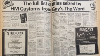 List of books seized by HM Customs from Gay's the Word